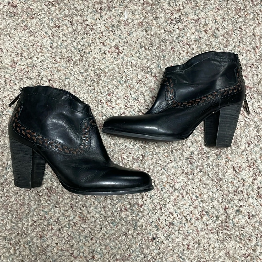 Ugg leather heeled booties